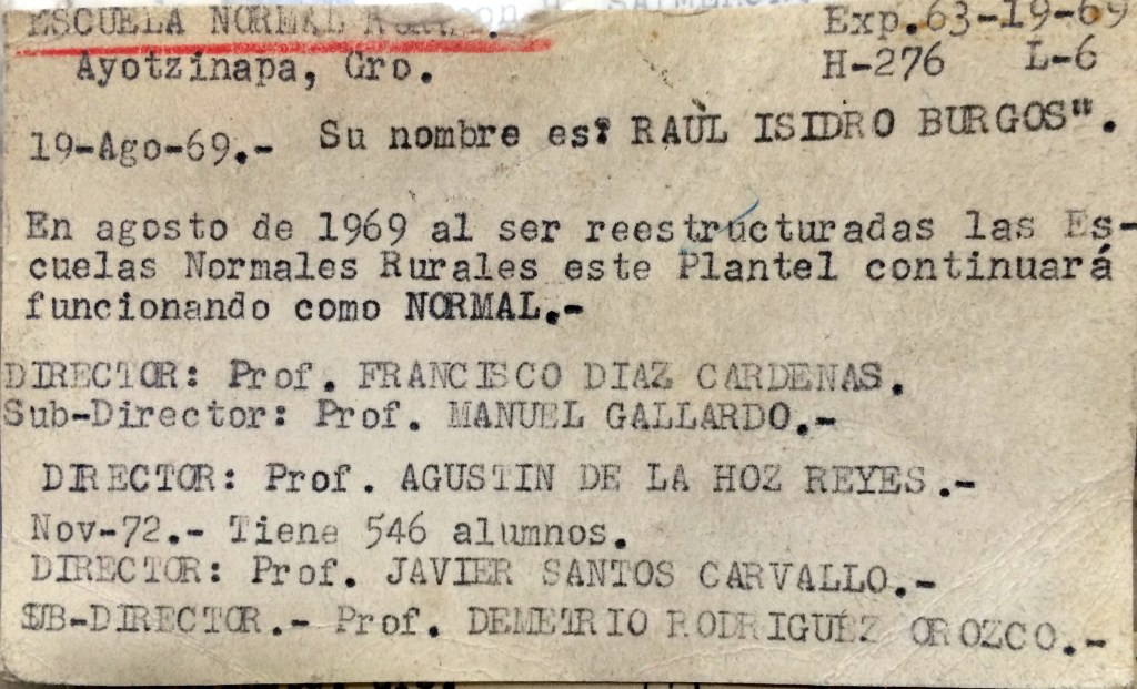 Ayotzinapa desde siempre